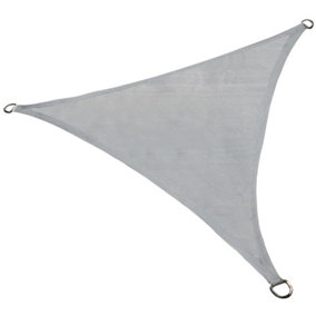 SunDaze 2x2x2m Sun Shade Sail Triangle HDPE Breathable UV Block Sunscreen Grey with Free Rope