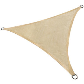 SunDaze 2x2x2m Sun Shade Sail Triangle HDPE Breathable UV Block Sunscreen Sand with Free Rope