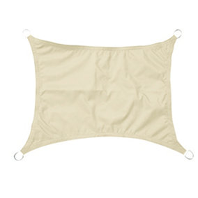 SunDaze 2x3m Rectangle Cream Sun Shade Sail Outdoor Garden Patio Sunscreen UV Block With Free Rope