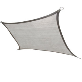 SunDaze 2x3m Sun Shade Sail Rectangle HDPE Breathable UV Block Sunscreen Grey with Free Rope