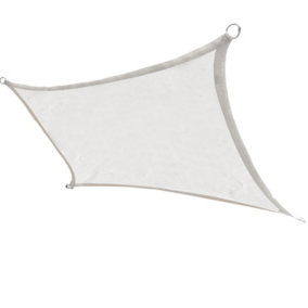 SunDaze 2x3m Sun Shade Sail Rectangle HDPE Breathable UV Block Sunscreen White with Free Rope