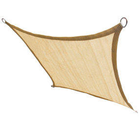 SunDaze 3.6x3.6m Sun Shade Sail Square HDPE Breathable UV Block Sunscreen Sand with Free Rope