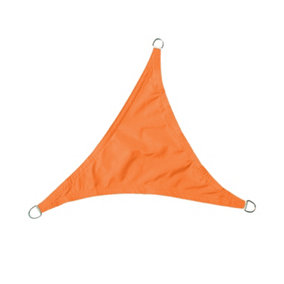 SunDaze 3.6x3.6x3.6m Triangle Orange Sun Shade Sail Outdoor Garden Patio Sunscreen UV Block With Free Rope