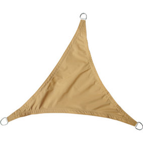 SunDaze 3.6x3.6x3.6m Triangle Sand Sun Shade Sail Outdoor Garden Patio Sunscreen UV Block With Free Rope