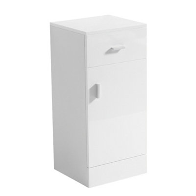 SunDaze 300mm Gloss White Bathroom Soft Close Cupboard and Drawer Storage Furniture Unit Price Comparisons | Compare The Build