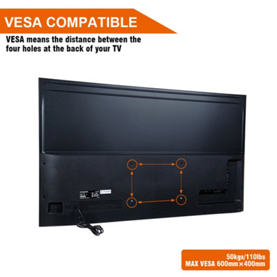 SunDaze 32"-70" Fixed TV Wall Bracket For LED LCD Plasma & Curved Screens - 3