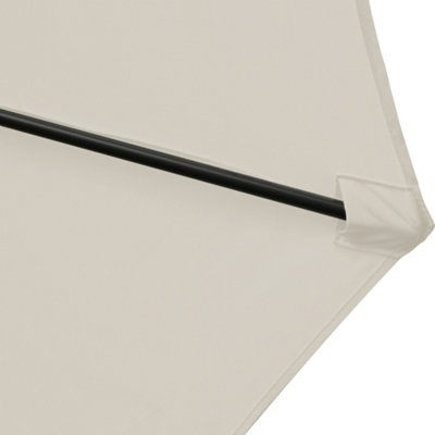 SunDaze 3M Cream Cantilever Garden Banana Parasol with Adjustable Crank Patio Shade - 6