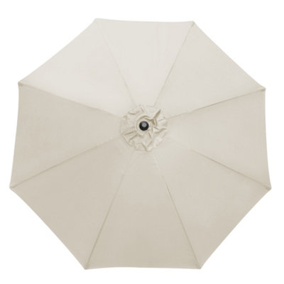 SunDaze 3M Cream Garden Parasol Sun Shade Umbrella with Crank Handle & Tilt Mechanism - 5