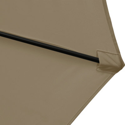 SunDaze 3M Taupe Cantilever Garden Banana Parasol with Adjustable Crank Patio Shade - 6