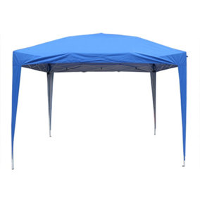 SunDaze 3x3M Blue Pop Up Gazebo Tent Outdoor Garden Shelter Folding Marquee Canopy with Frame (No Side Panels)