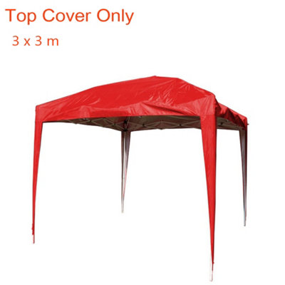 SunDaze 3x3m Pop Up Gazebo Top Cover Replacement Only Canopy Roof Cover Red