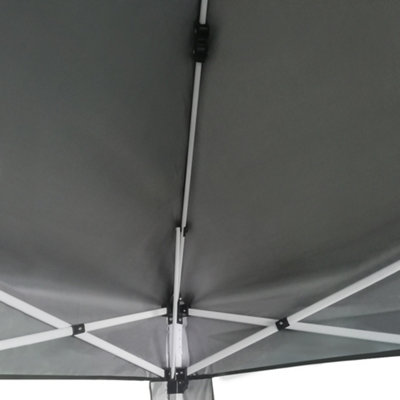 SunDaze 3x3M White Pop Up Gazebo Tent Outdoor Garden Shelter Folding Marquee Canopy with Frame (No Side Panels) - 3