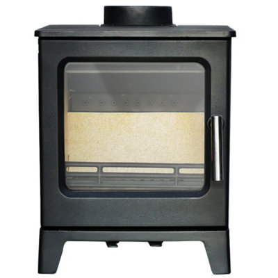 SunDaze 4.3KW Cast Iron Woodburner Stove Log Wood Burning Fireplace Defra Eco Approved