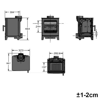 SunDaze 4.3KW Cast Iron Woodburner Stove Log Wood Burning Fireplace Defra Eco Approved - 7