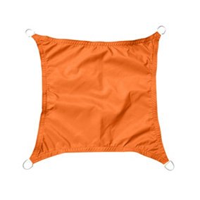 SunDaze 4x4m Square Orange Sun Shade Sail Outdoor Garden Patio Sunscreen UV Block With Free Rope