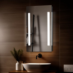 SunDaze 500 x 700mm Bathroom Battery Powered Illuminated LED Mirror