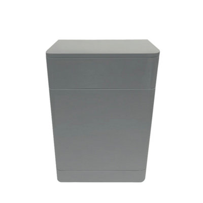 SunDaze 500mm Gloss Grey Toilet Cabinet Back To Wall Bathroom Toilet Unit Furniture