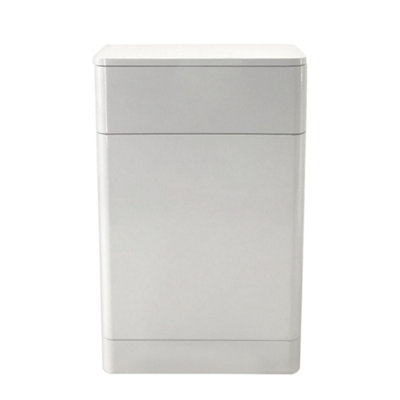 SunDaze 500mm Gloss White Toilet Cabinet Back To Wall Bathroom Toilet Unit Furniture