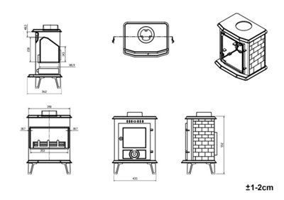SunDaze 5KW Defra Approved Eco Design Multifuel Stove Wood Burning Cast Iron Fireplace - 8
