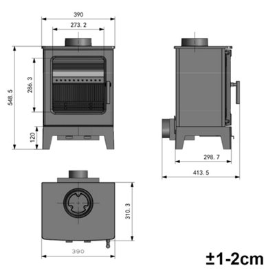 SunDaze 5KW Defra Approved Woodburning Stove Woodburner Cast Iron Fireplace Eco Design Ready - 7