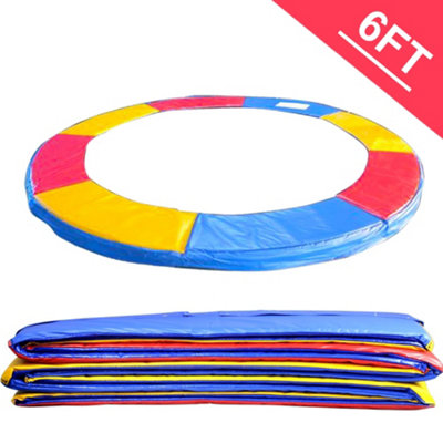 SunDaze 6FT Replacement Trampoline Accessories Surround Pad Foam Safety Guard Spring Cover Padding Pads Tri-Colour
