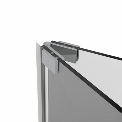 SunDaze 6mm Toughened Safety Glass Bi-Fold Door Shower Enclosure Screen - 1900x800mm Chrome