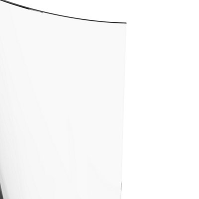 SunDaze 6mm Toughened Safety Glass Curved P Shaped Shower Bath Screen - 1400x715mm Black - 3
