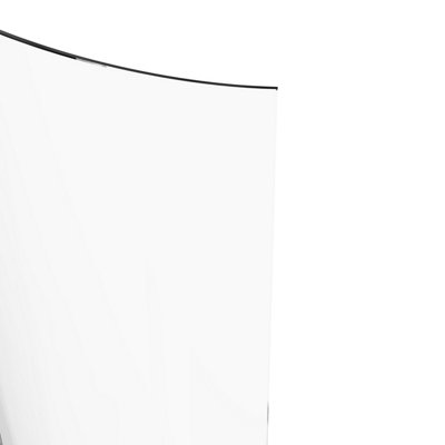SunDaze 6mm Toughened Safety Glass Curved P Shaped Shower Bath Screen - 1400x715mm Chrome - 3