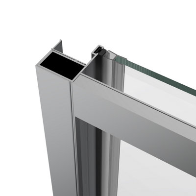 SunDaze 6mm Toughened Safety Glass Shower Enclosure Sliding Door - 1900x1100mm Chrome