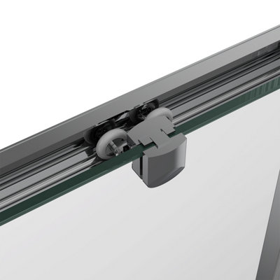 SunDaze 6mm Toughened Safety Glass Shower Enclosure Sliding Door - 1900x1100mm Chrome