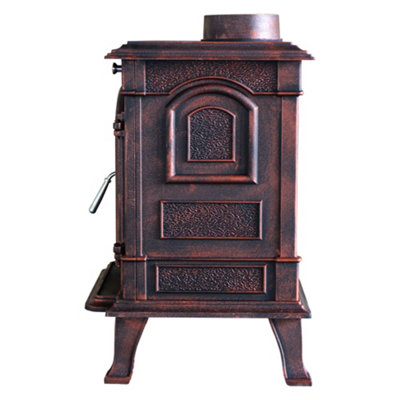 SunDaze 8KW Woodburning Stove Cast Iron Log Burner Fireplace Eco Design Dafra Approved Antique Bronze