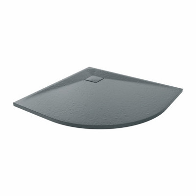 SunDaze 900 x 900mm SMC Anthracite Quadrant Slate Effect Bathroom Shower Tray
