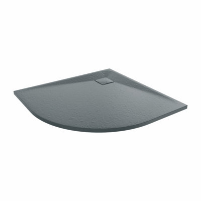 SunDaze 900 x 900mm SMC Anthracite Quadrant Slate Effect Bathroom Shower Tray - 4