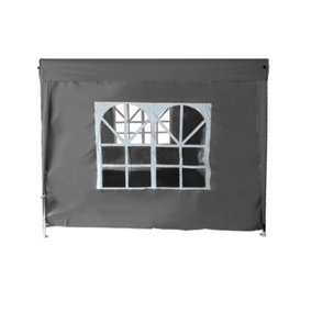 SunDaze Anthracite Side Panel with Window for 2.5x2.5M Pop Up Gazebo Tent 1 Piece