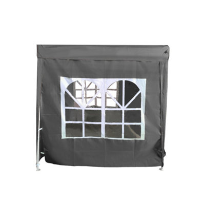 SunDaze Anthracite Side Panel with Window for 2x2M Pop Up Gazebo Tent 1 Piece