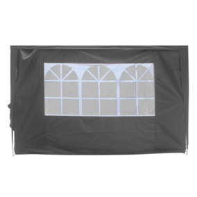 SunDaze Anthracite Side Panel with Window for 3x3M Pop Up Gazebo Tent 1 Piece