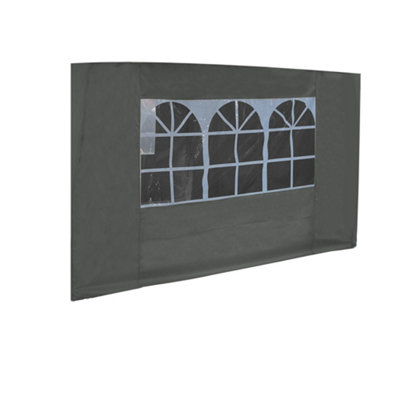 SunDaze Anthracite Side Panel with Window for 3x3M Pop Up Gazebo Tent 1 Piece - 3