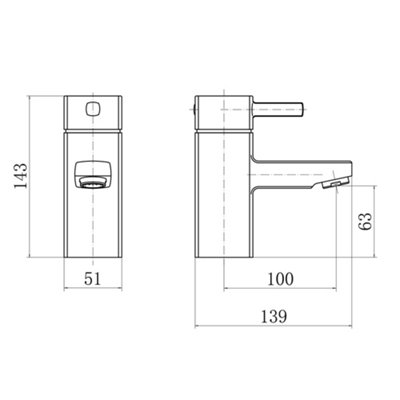 SunDaze Basin Sink Mixer Tap Chrome Modern Bathroom Faucet - 5