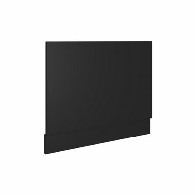 SunDaze Bath Panel Bathroom Moisture Resistant Wood MDF End Bath Panels Black 700mm