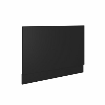 SunDaze Bath Panel Bathroom Moisture Resistant Wood MDF End Bath Panels Black 800mm