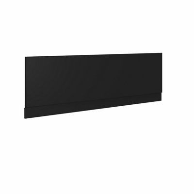 SunDaze Bath Panel Bathroom Moisture Resistant Wood MDF Front Bath Panels Black 1700mm