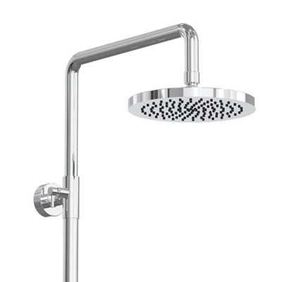 SunDaze Bathroom Chrome Thermostatic Exposed Shower Mixer Twin Head Large Round Bar Set