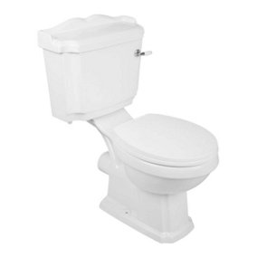 SunDaze Bathroom Close-Coupled Toilet with Soft PP Seat Cover and Cistern