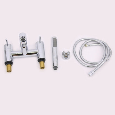 SunDaze Bathroom Modern Chrome Bath Shower Mixer Tap with Hand Held Shower Head Set