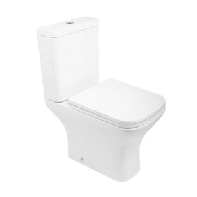 SunDaze Bathroom Modern Close-Coupled Toilet Feel Curved with US Seat Cover