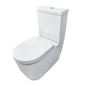 SunDaze Bathroom Modern Close-Coupled Toilet with Cistern and PP Seat Cover