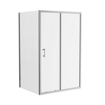 SunDaze Bathroom Shower Enclosure Cubicle 1200mm Sliding Door with 1000mm Side Panel Screen