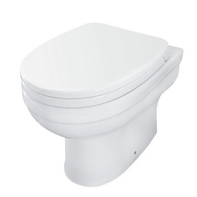 SunDaze Bathroom Toilet Ceramic Comfort Back to Wall Pan with PP Seat Cover