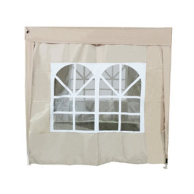 SunDaze Beige Side Panel with Window for 2x2M Pop Up Gazebo Tent 1 Piece