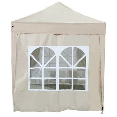 SunDaze Beige Side Panel with Window for 2x2M Pop Up Gazebo Tent 1 Piece